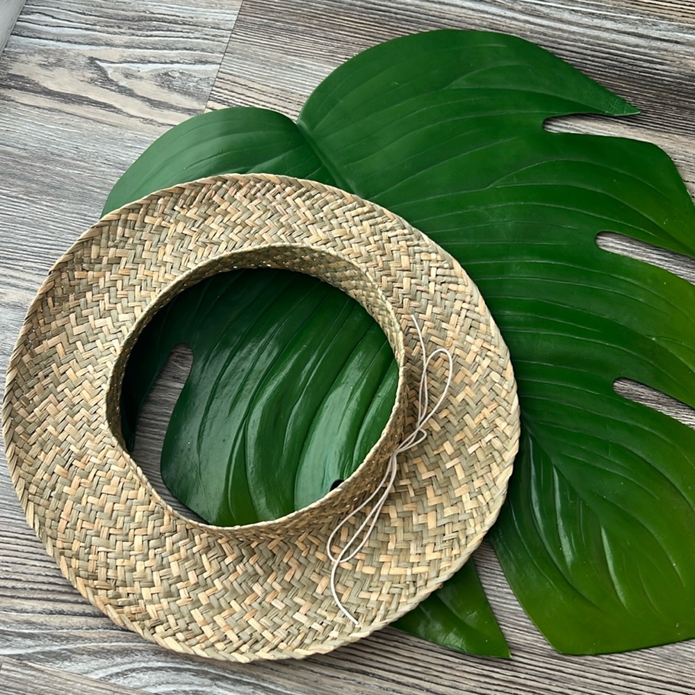 Crownless Lauhala Hat